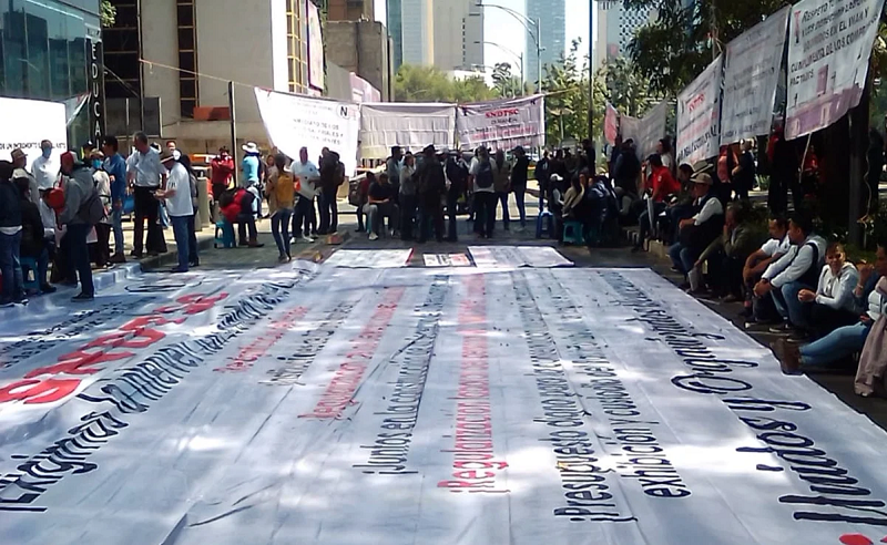 SNDTSC hace protesta pacífica en la Secretaría de Cultura; pide respeto a derechos laborales