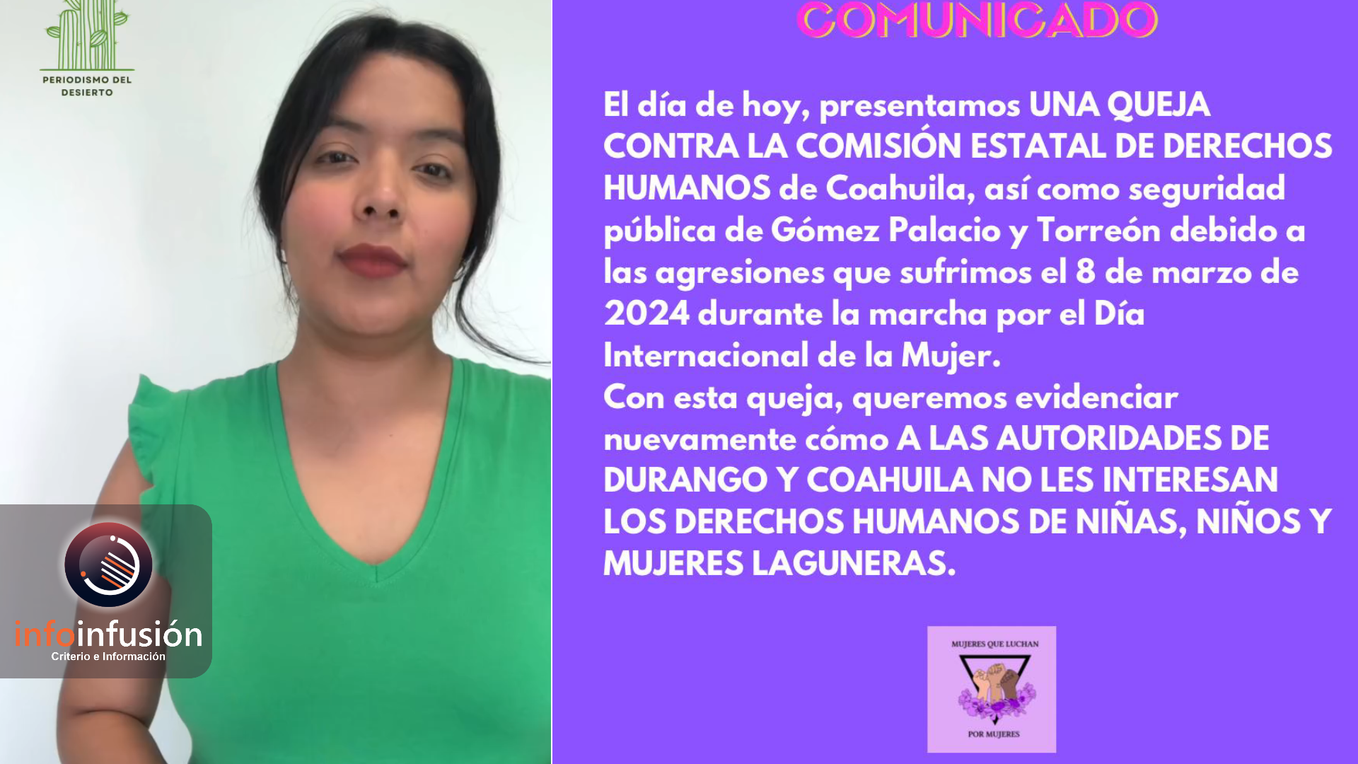 Feministas en la Laguna denuncian represión de autoridades de Durango y Coahuila