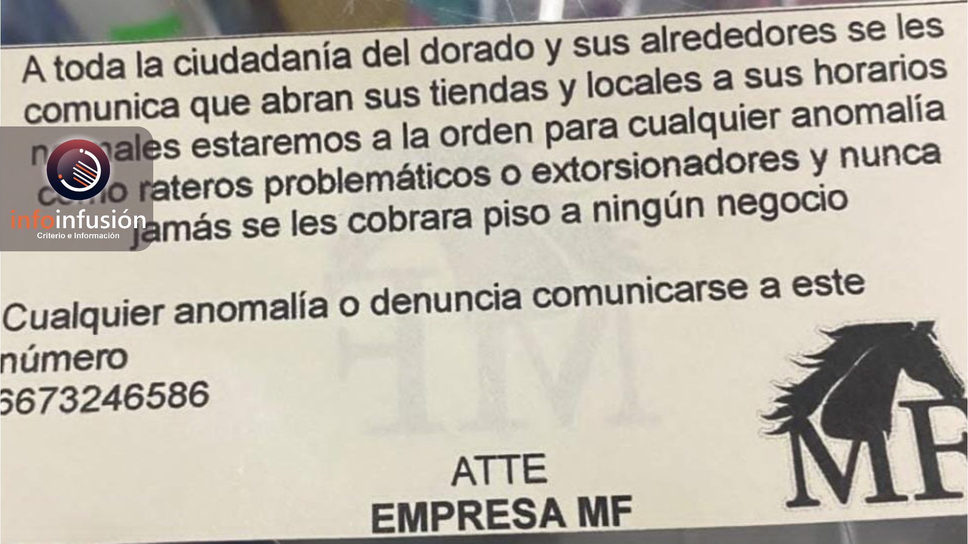 Con volantes de la ‘Mayiza’, exhortan a reactivar economía en El Dorado, Sinaloa