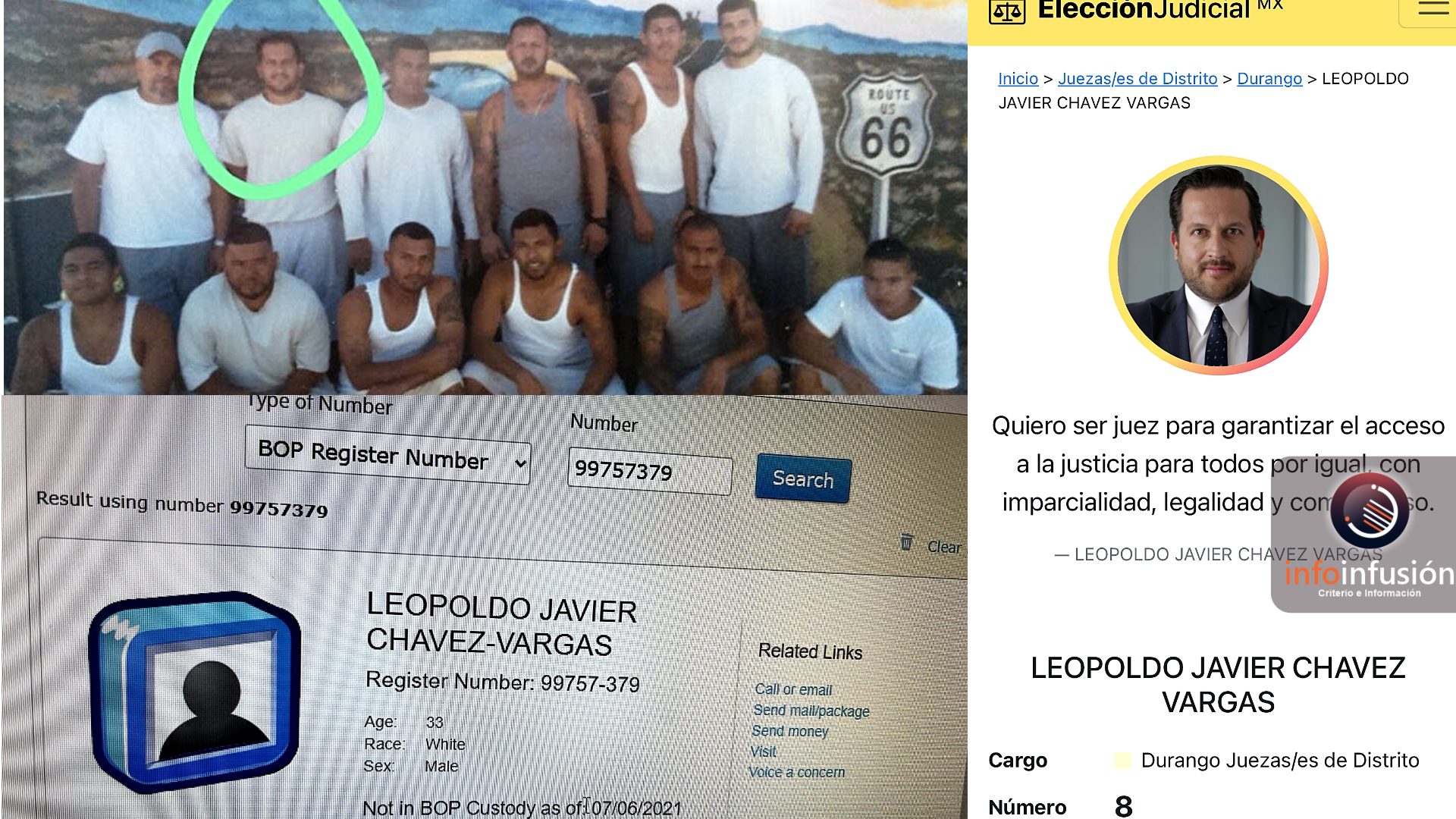 Candidato a juez en Durango estuvo preso por narcotráfico en Estados Unidos