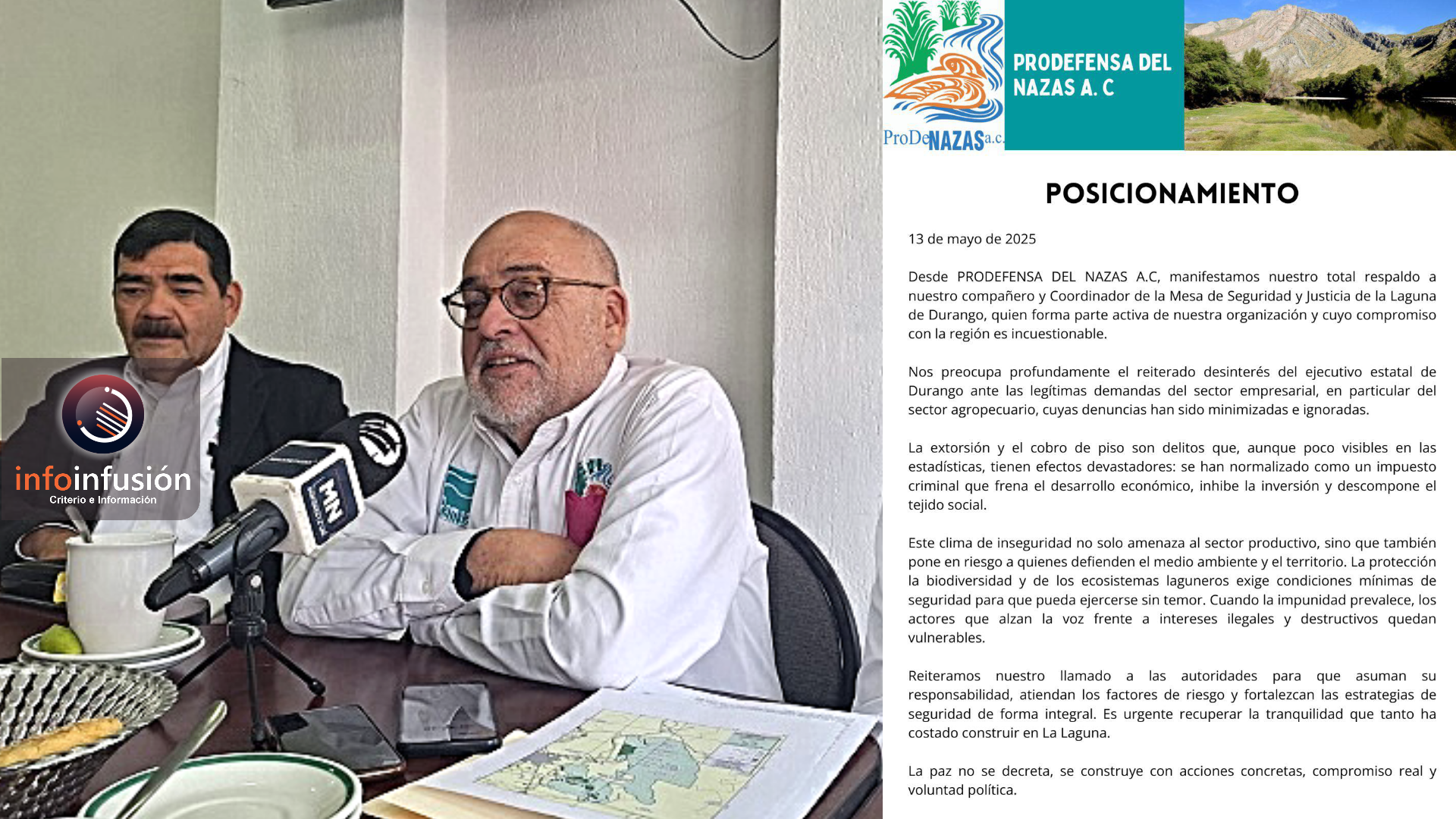 Prodenazas acusa desinterés del gobernador de Durango ante inseguridad en La Laguna