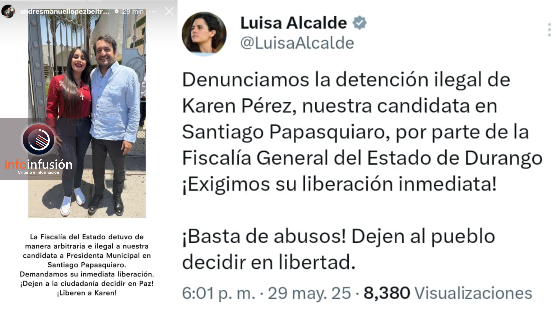 Morena denuncia detención ilegal de su candidata en Santiago Papasquiaro