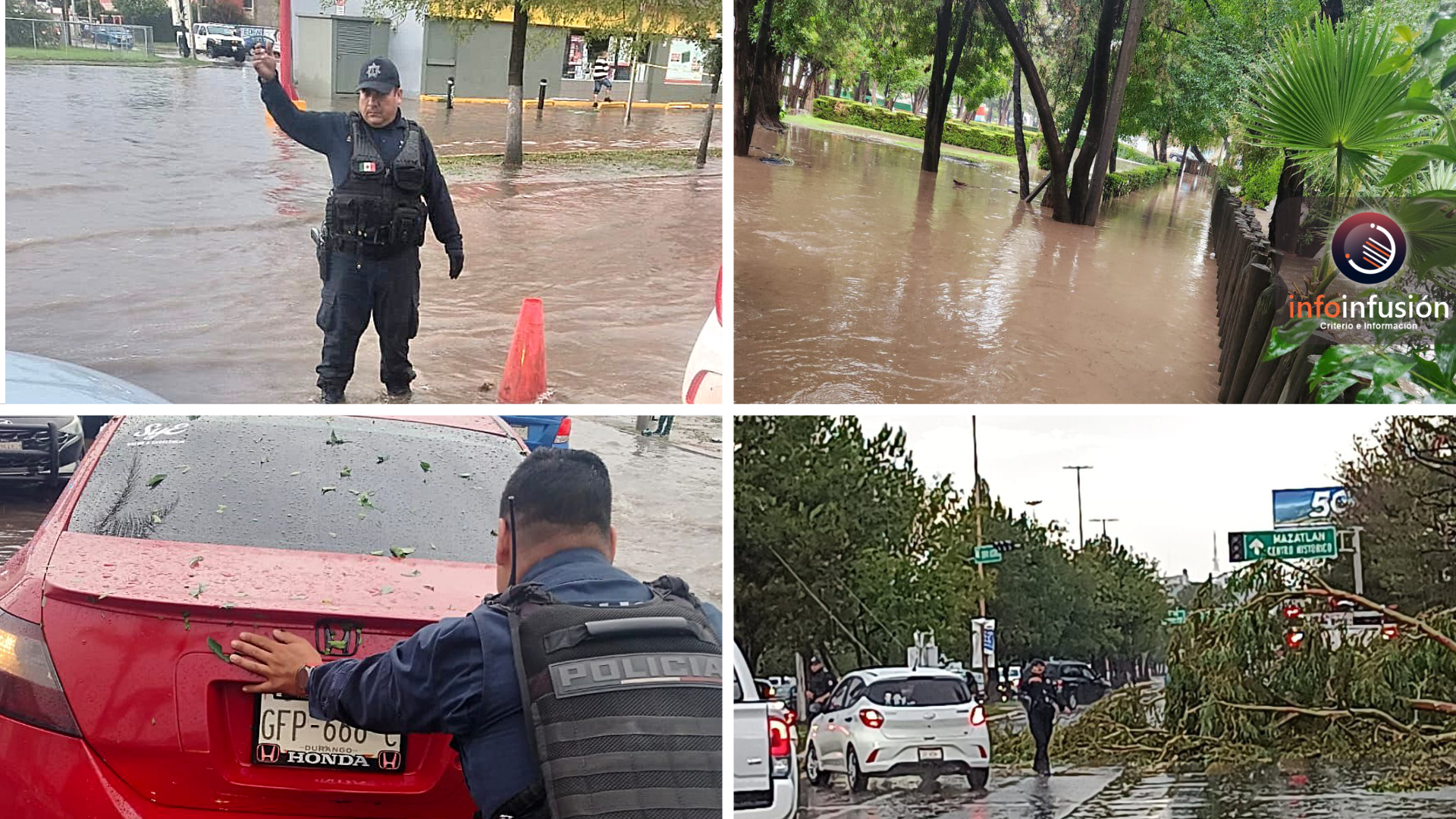 Unas 50 colonias fueron afectadas por lluvia torrencial en Durango