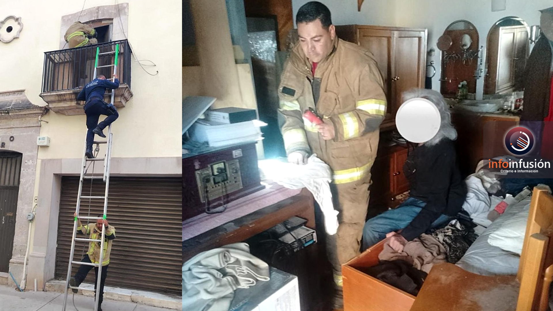Rescatan a abuelita atrapada en su domicilio, en el Centro de Durango
