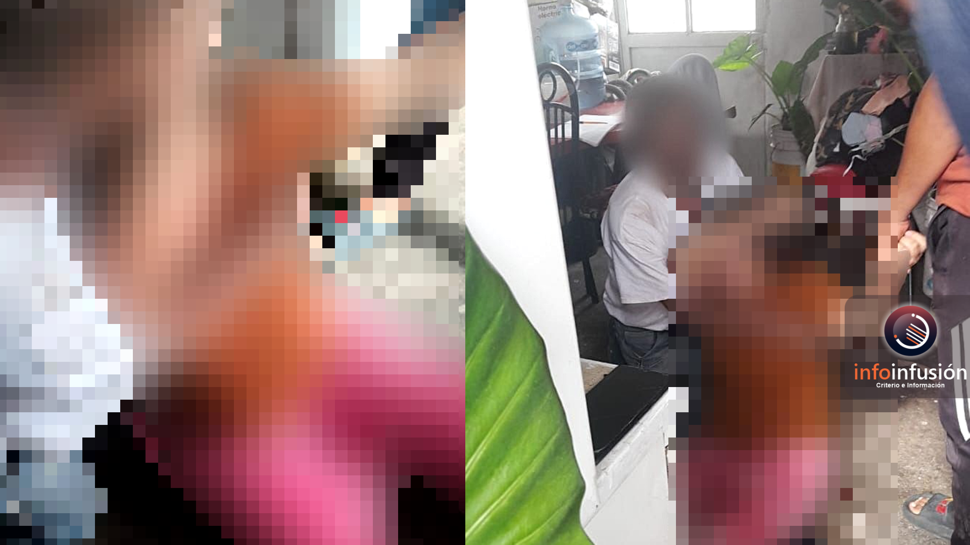 Joven mujer en crisis emocional intenta autolesionarse con unas tijeras