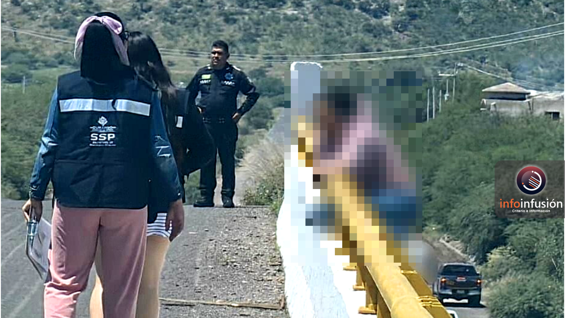 Mujer intenta lanzarse del puente la “La Flor”