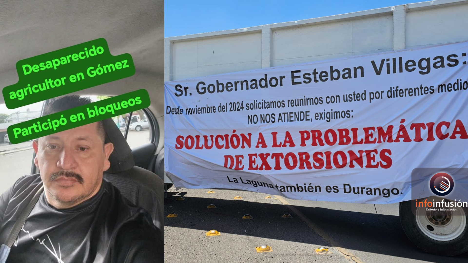 Reportan desaparecido a agricultor que denunció extorsiones en la Laguna de Durango