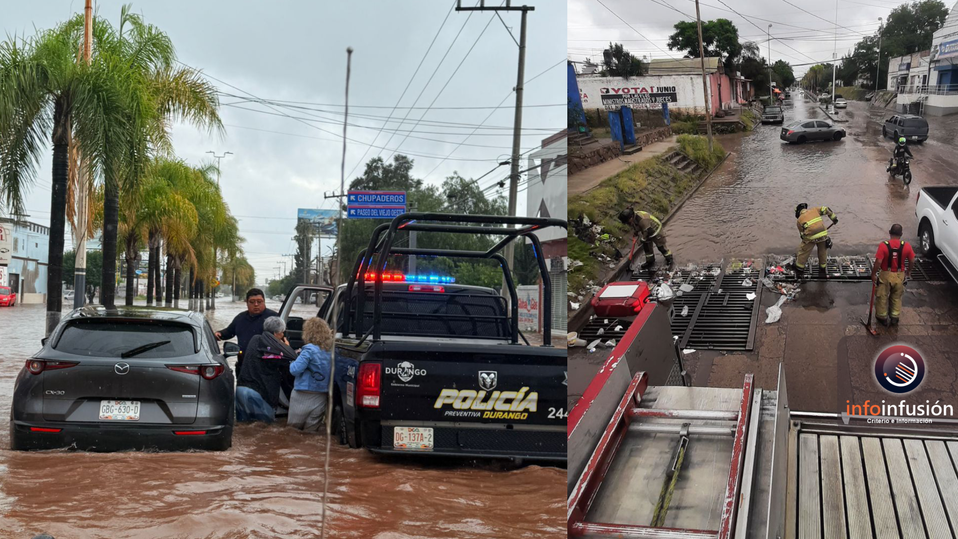 Lluvias constantes provocan encharcamientos en Durango