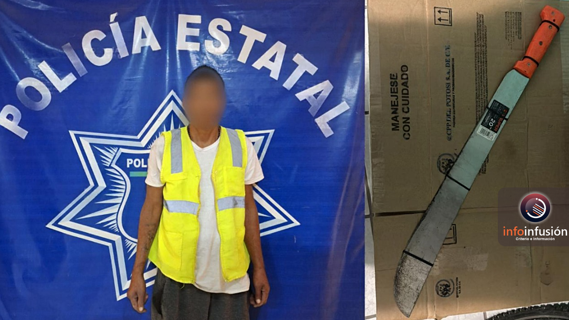 Detienen a sujeto que asaltó y lesionó con machete a un joven en Poanas