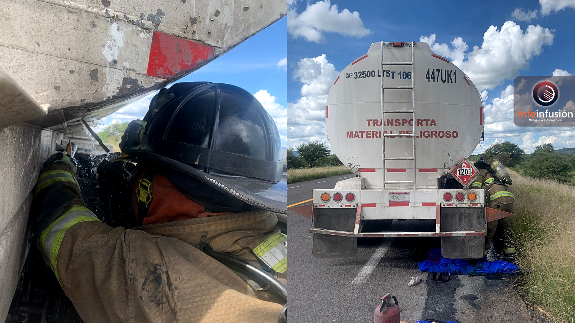 Fuga de gasolina moviliza a escuadrón Haz-Mat en Canatlán