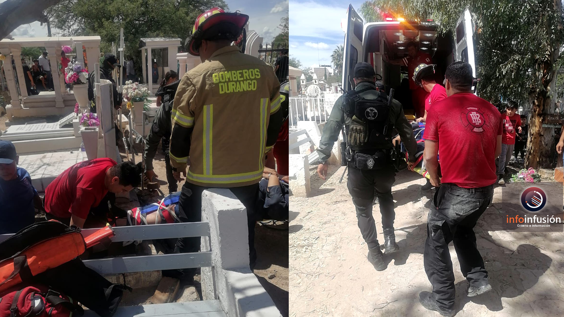 Mujer cae en fosa de tres metros de profundidad en Panteón Oriente