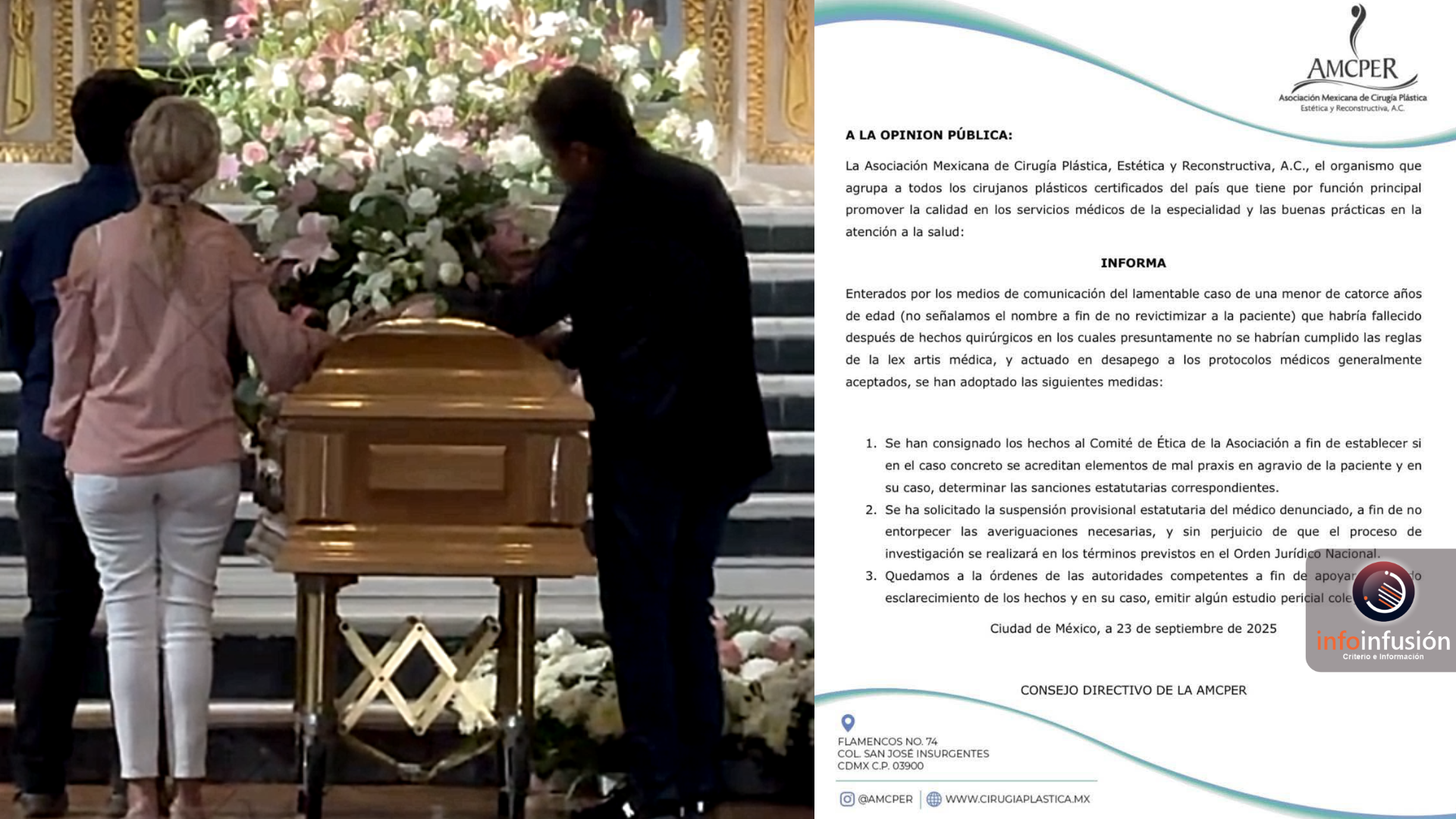 Asociación de Cirugía Plástica suspende a médico señalado en caso Paloma Nicole