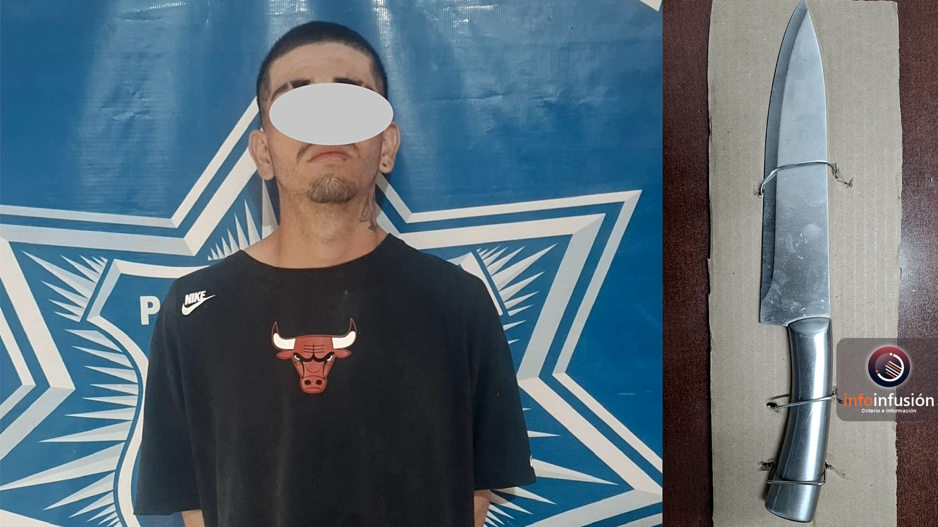 Detienen en Gómez Palacio a joven por amenazar a su madre con un cuchillo