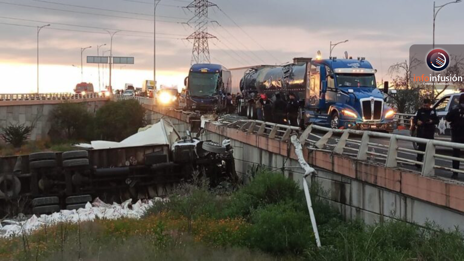 Choque múltiple en la Zacatecas–Fresnillo deja 10 lesionados