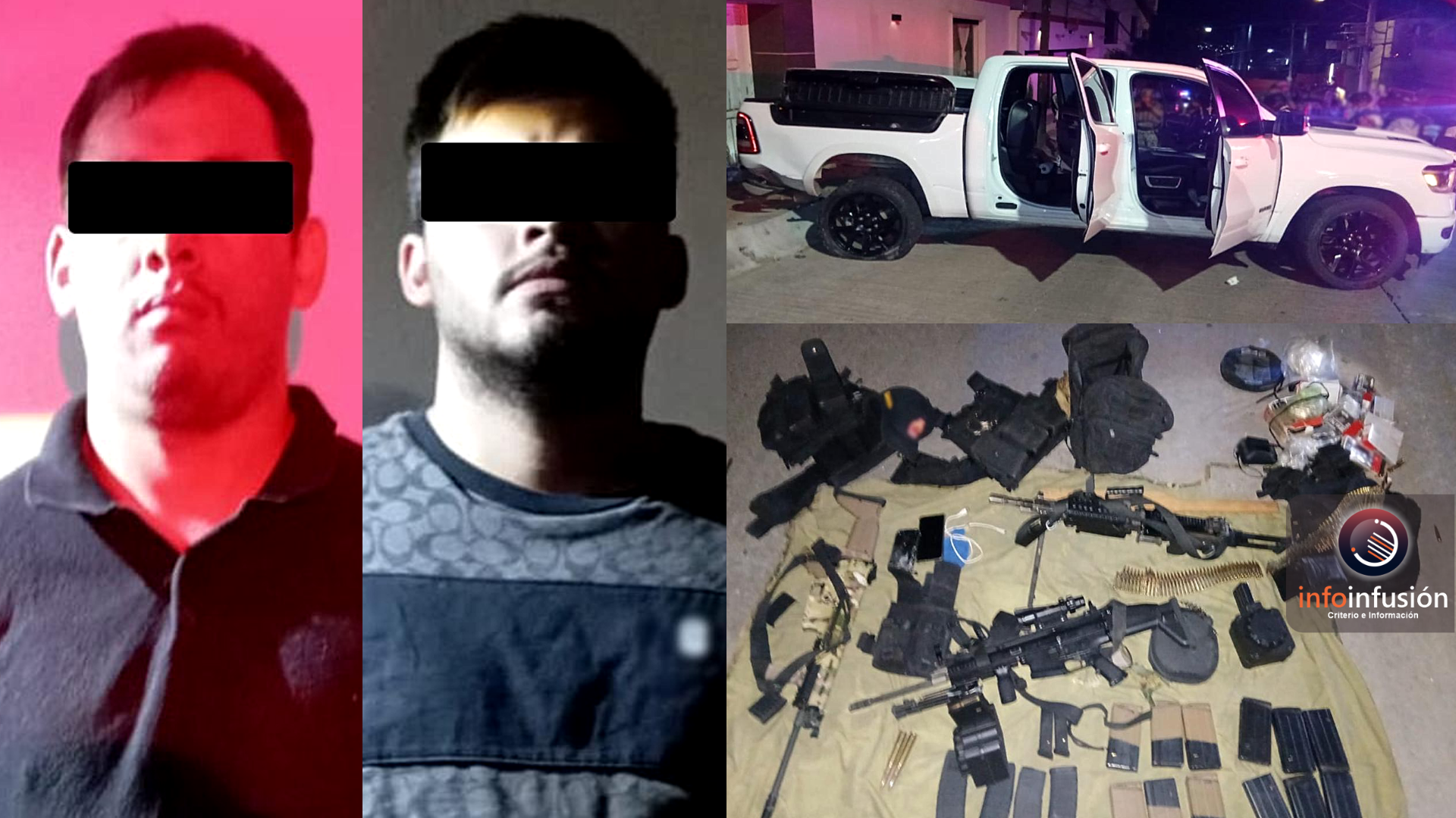 Operativo militar en Los Remedios dejó dos detenidos y arsenal asegurado