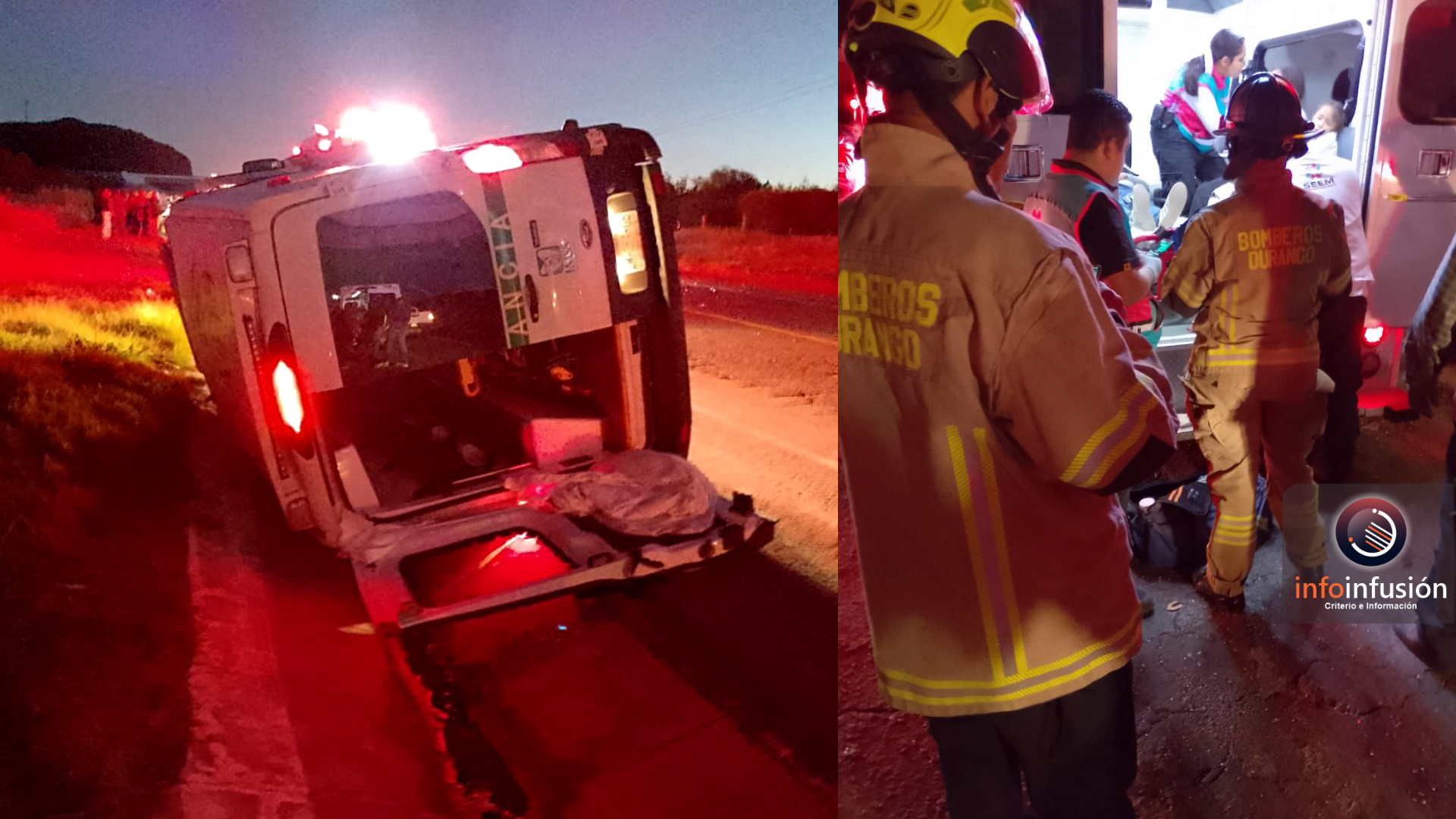 Siete lesionados tras choque de ambulancia del IMSS en carretera a Parral
