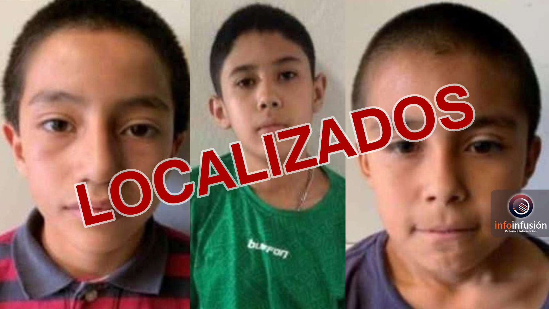 Hallan con bien a los tres niños desaparecidos el pasado viernes