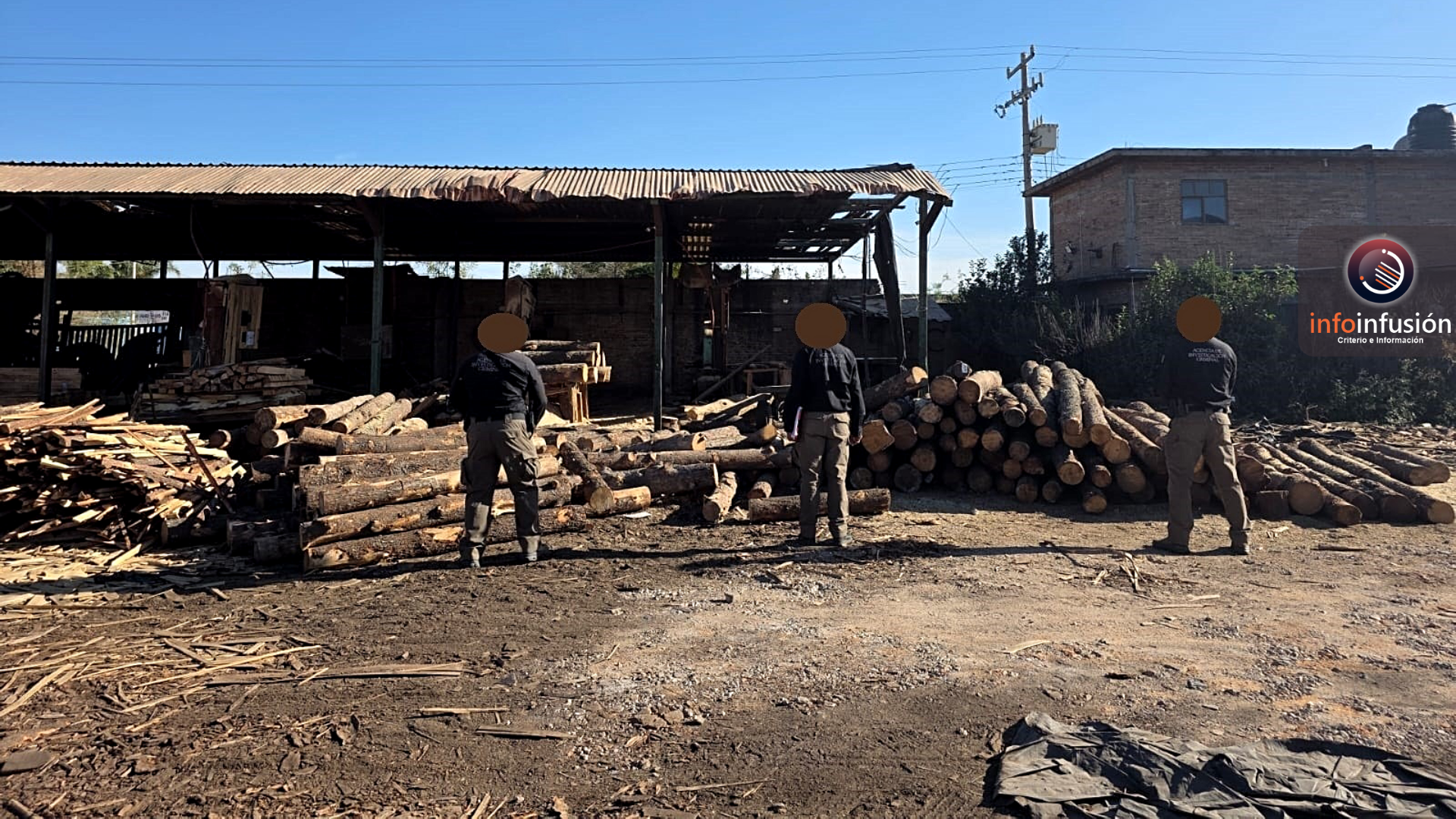 Aseguran predio con madera y equipo presuntamente ligado a delito ambiental