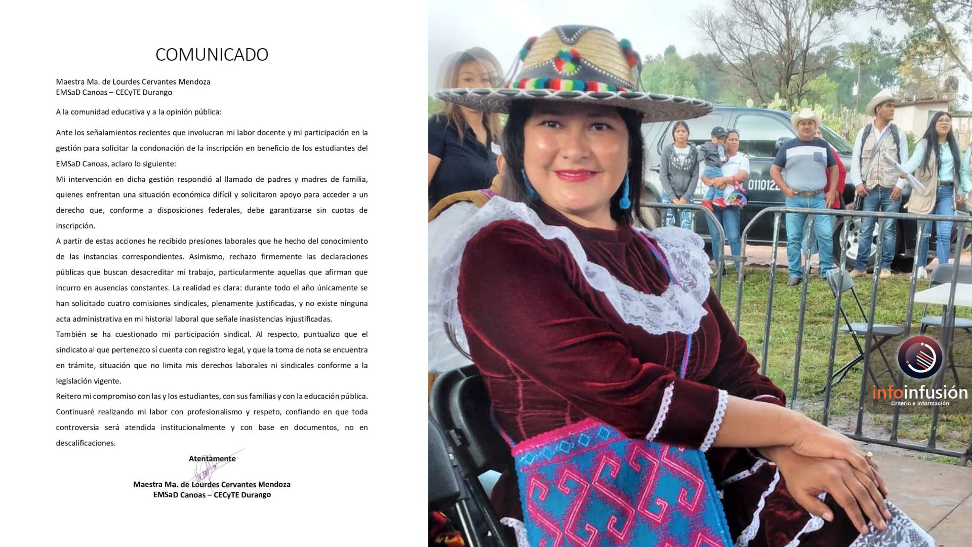 Maestra del Mezquital que denuncio discriminación acusa represalias  