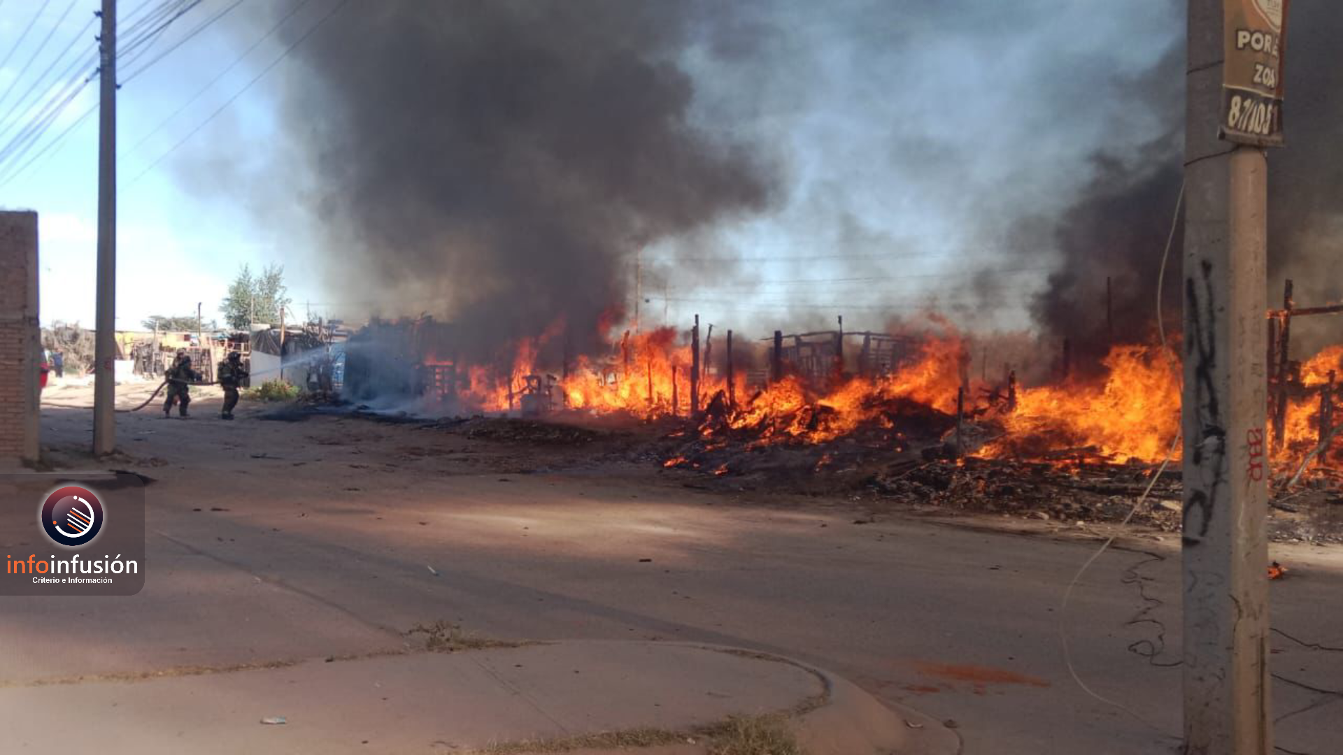 Incendio consume viviendas precarias en el San José II