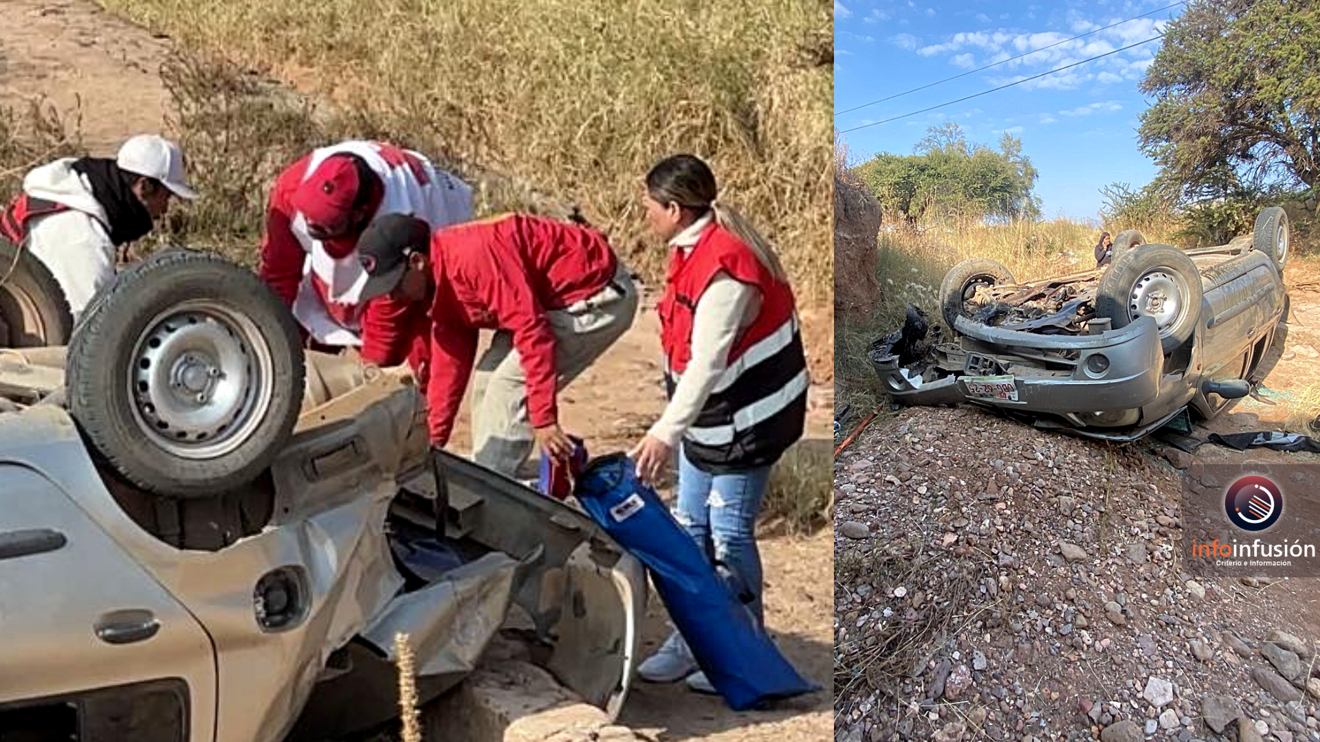 Mujer adulto mayor lesionada tras accidente carretero en la Durango-Torreón